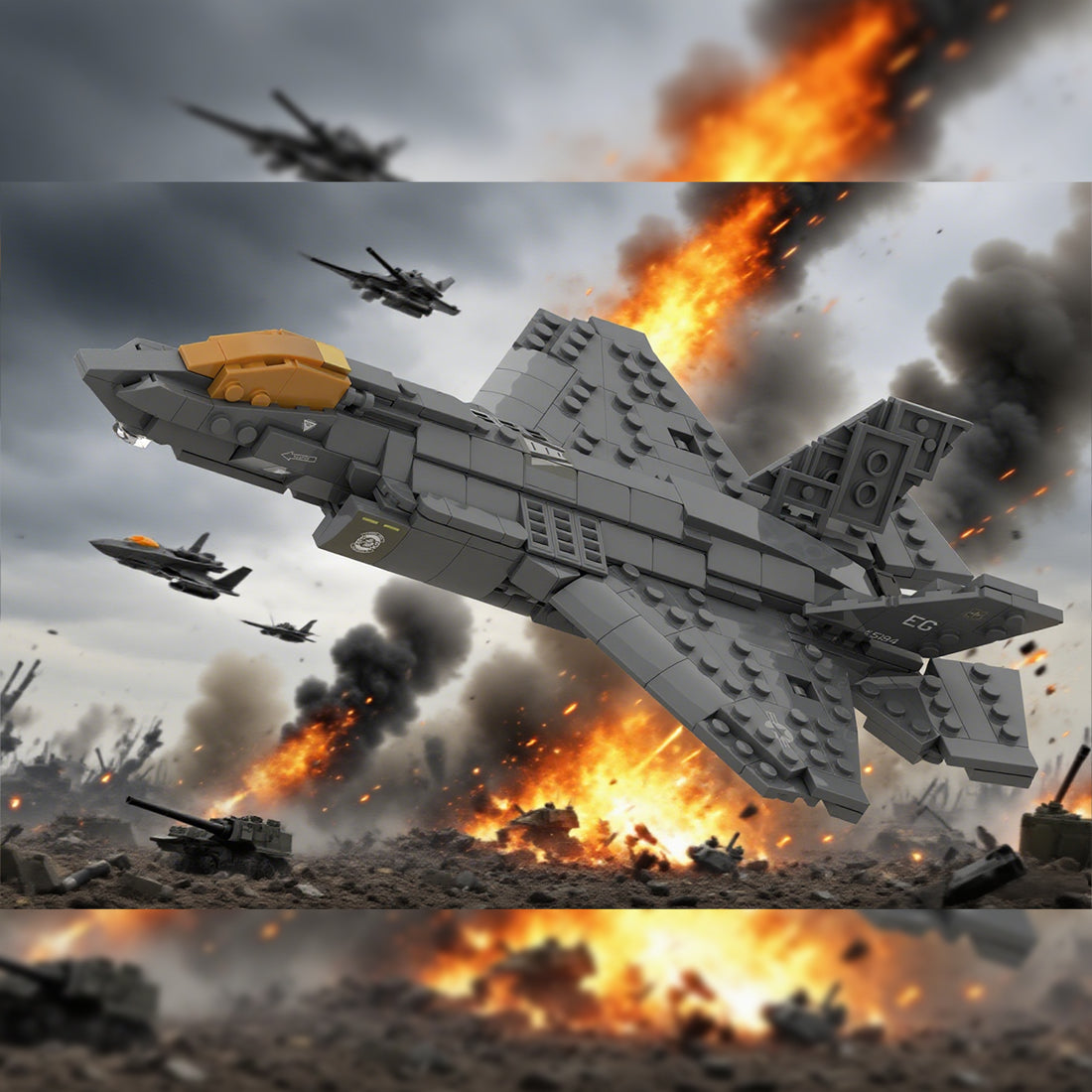1/58 Scale American Multirole Military Combat Fighter Klemmbausteine
