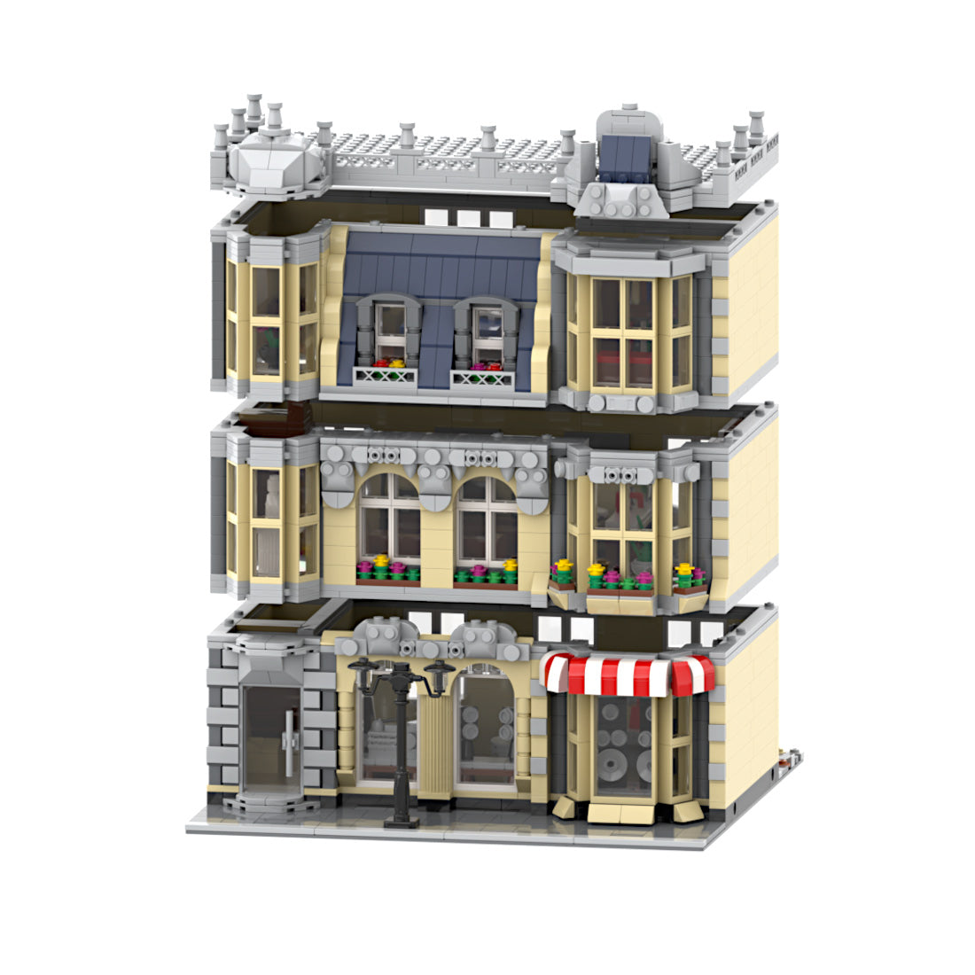 MOC-214606 HiFi Shop & Residential House Klemmbausteine