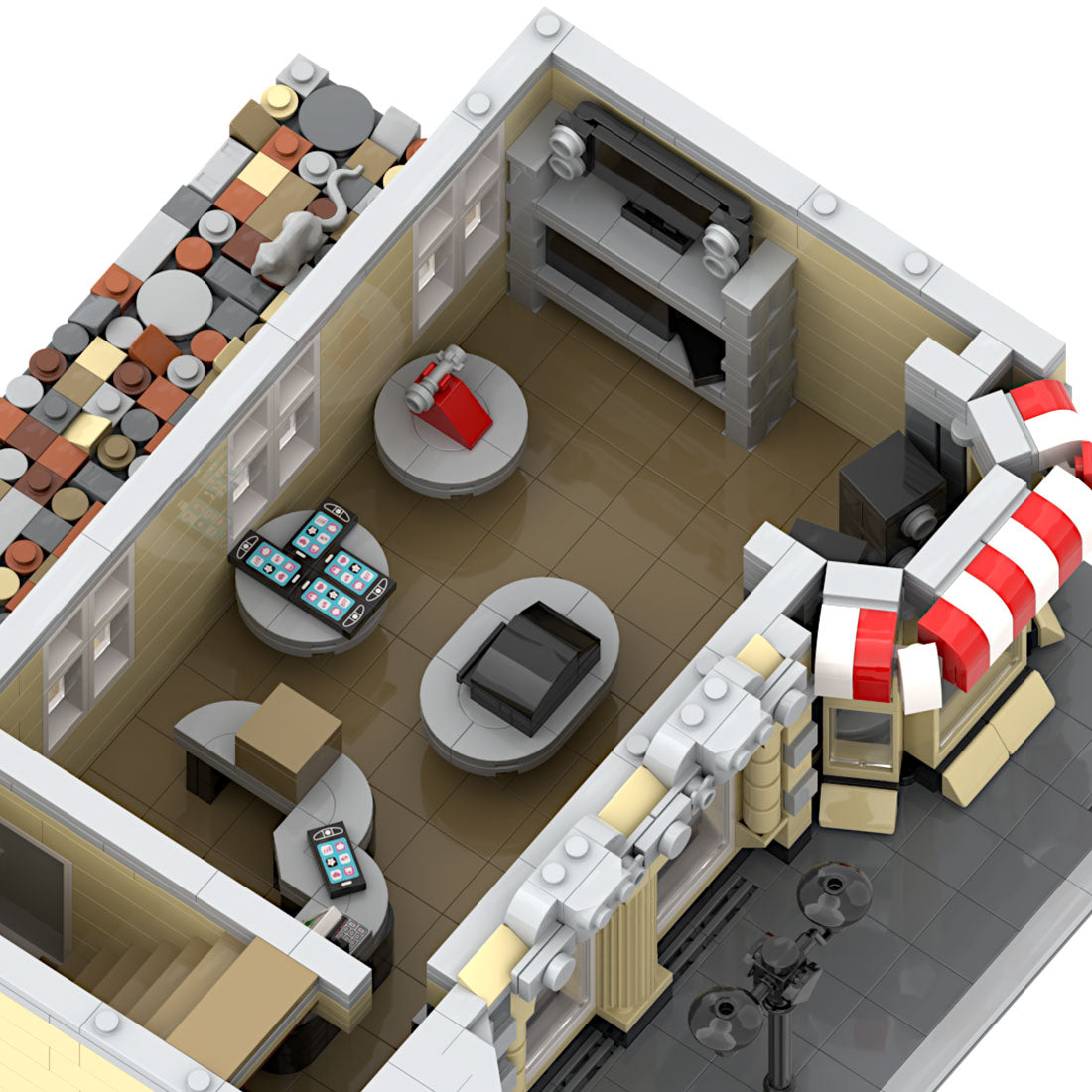 MOC-214606 HiFi Shop & Residential House Klemmbausteine