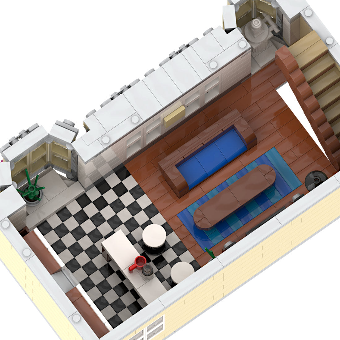 MOC-214606 HiFi Shop & Residential House Klemmbausteine