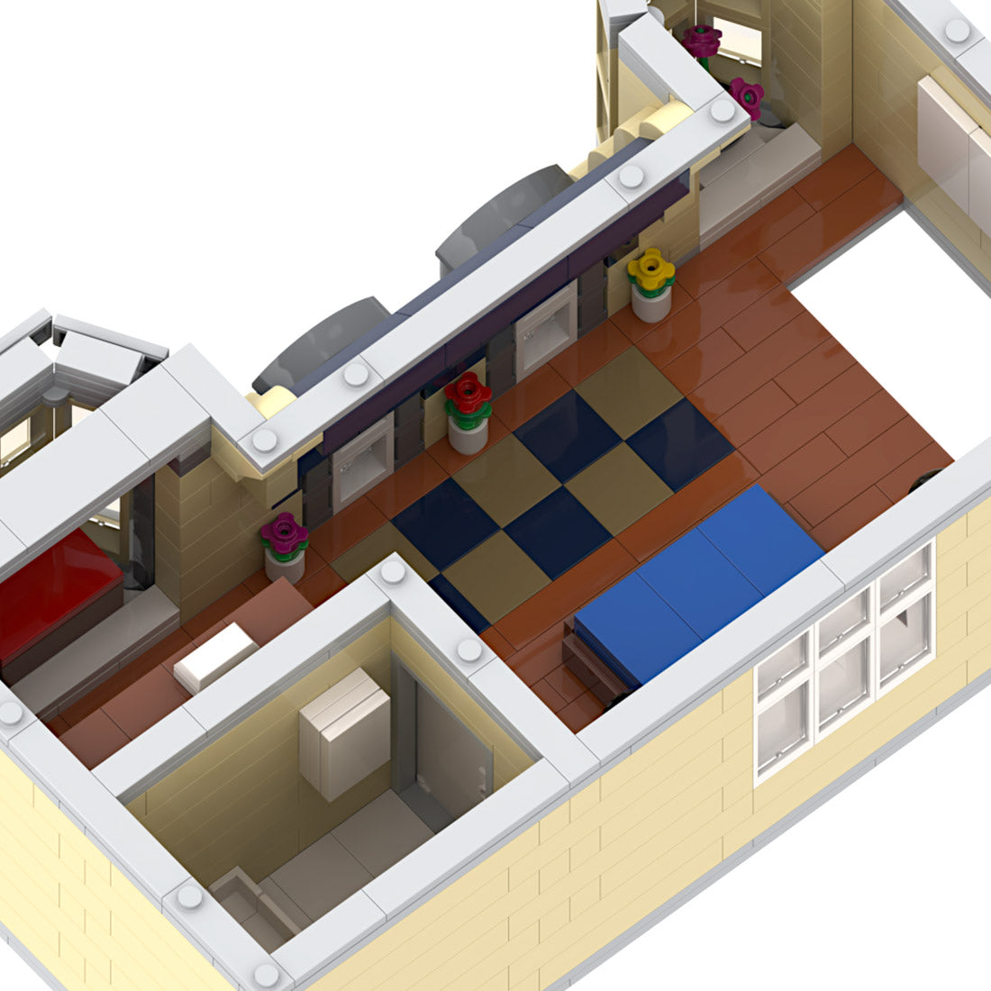MOC-214606 HiFi Shop & Residential House Klemmbausteine