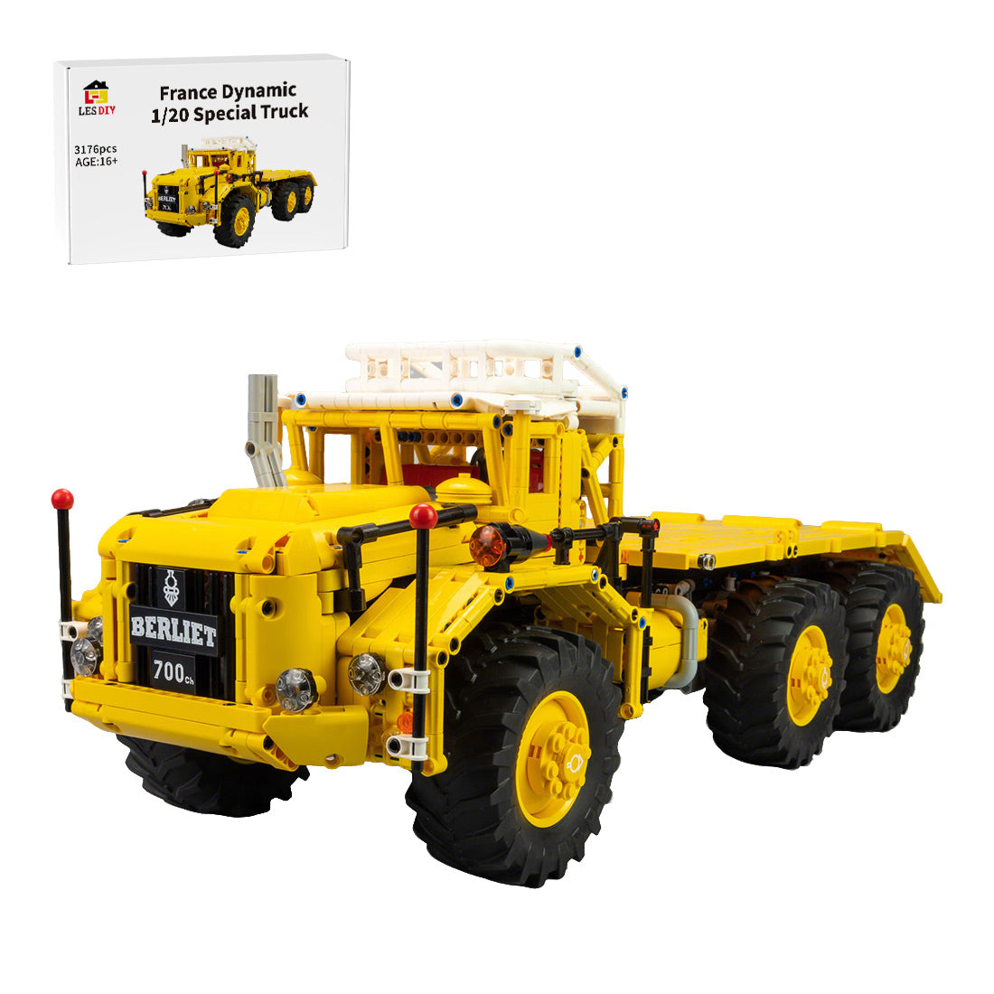 MOC-232346 1/20 Scale Berliet T100 Klemmbausteine