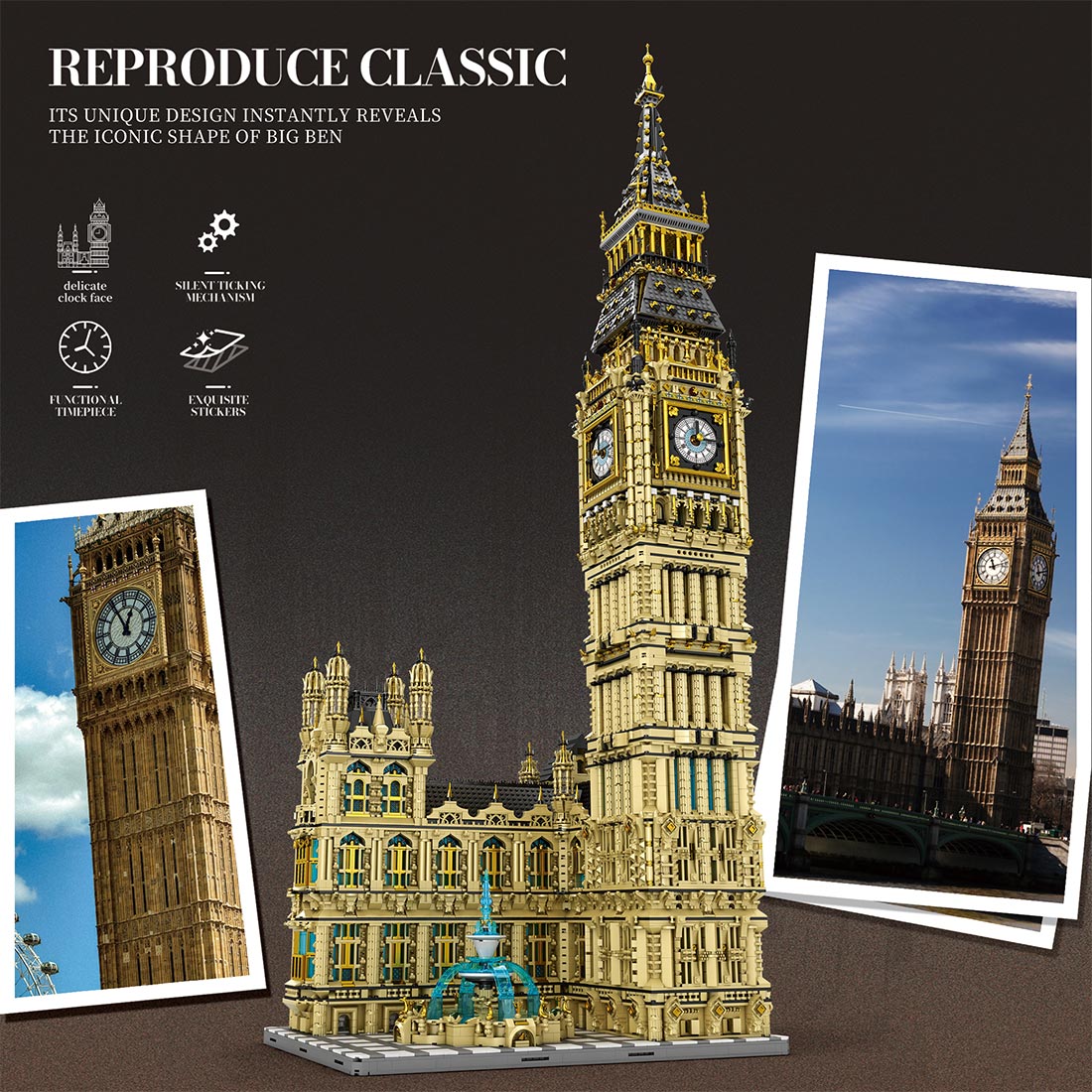Famous British Landmark Clock Tower Klemmbausteine