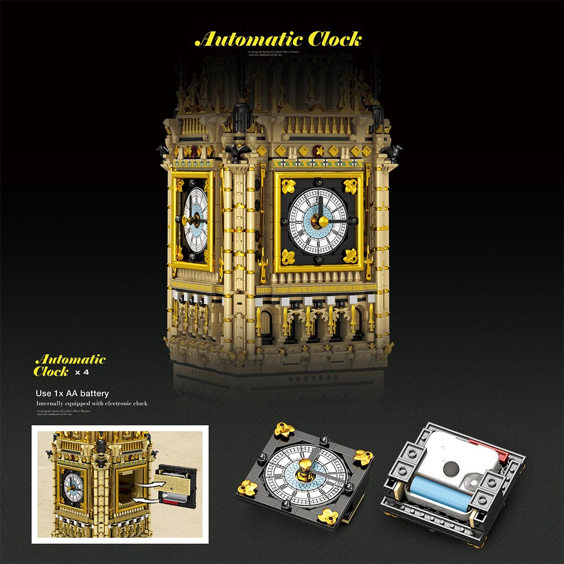 Famous British Landmark Clock Tower Klemmbausteine