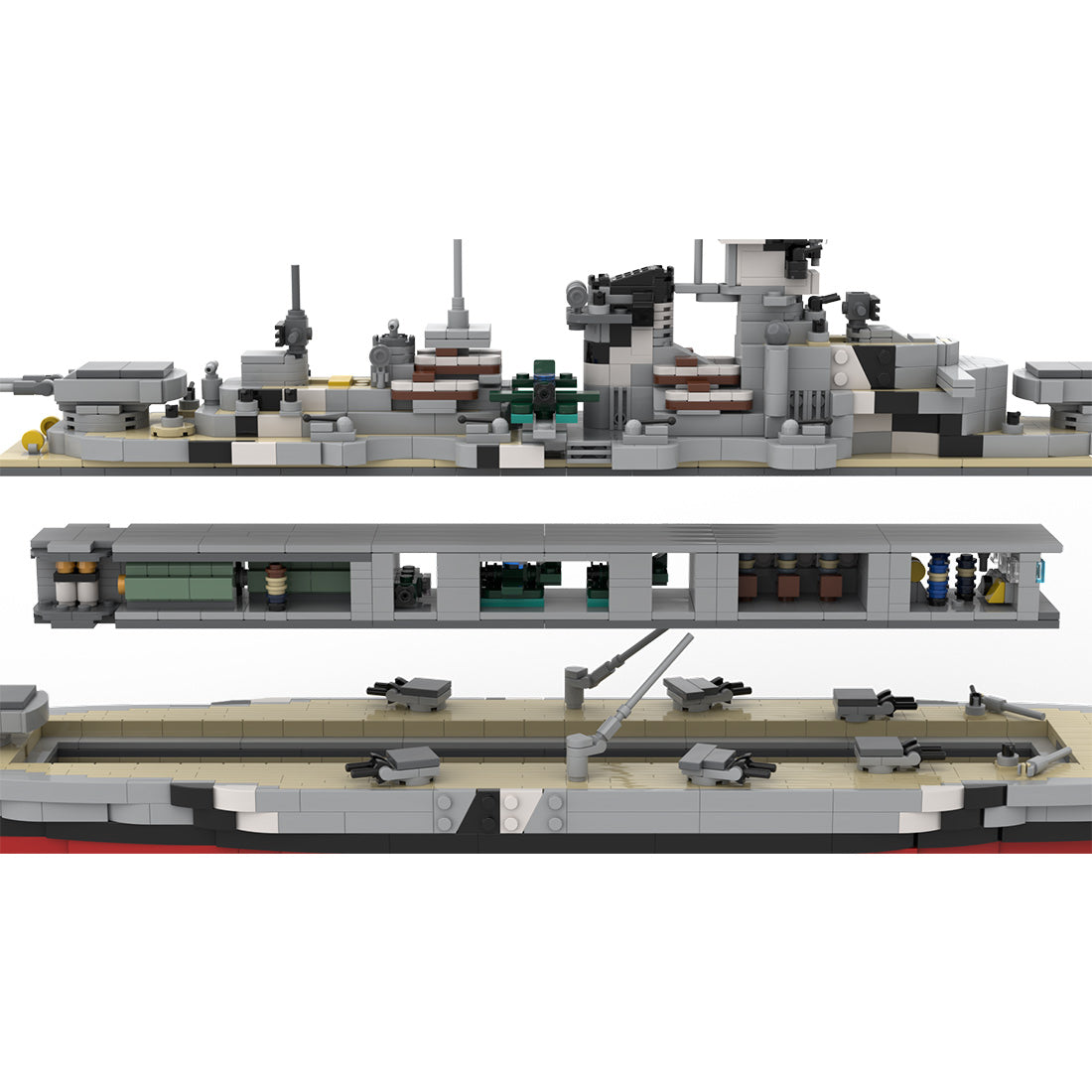 1/300 Bismarck-Class Battleship Klemmbausteine