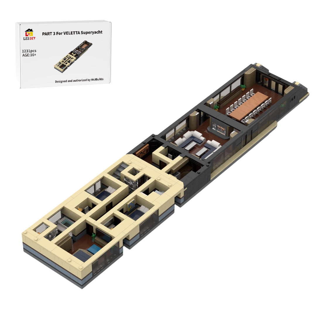 MOC-254412 VELETTA Superyacht Part 3 Klemmbausteine