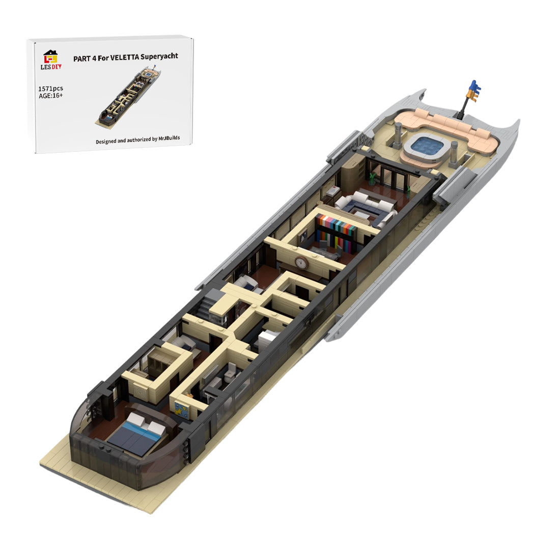 MOC-254412 VELETTA Superyacht Part 4 Klemmbausteine