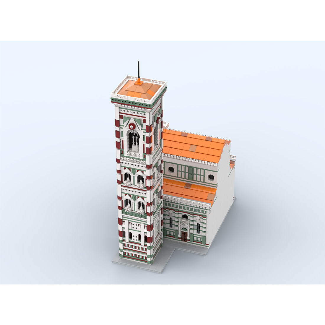 MOC-276345 Teilansicht des Doms von Florenz und Giottos Campanile Klemmbausteine
