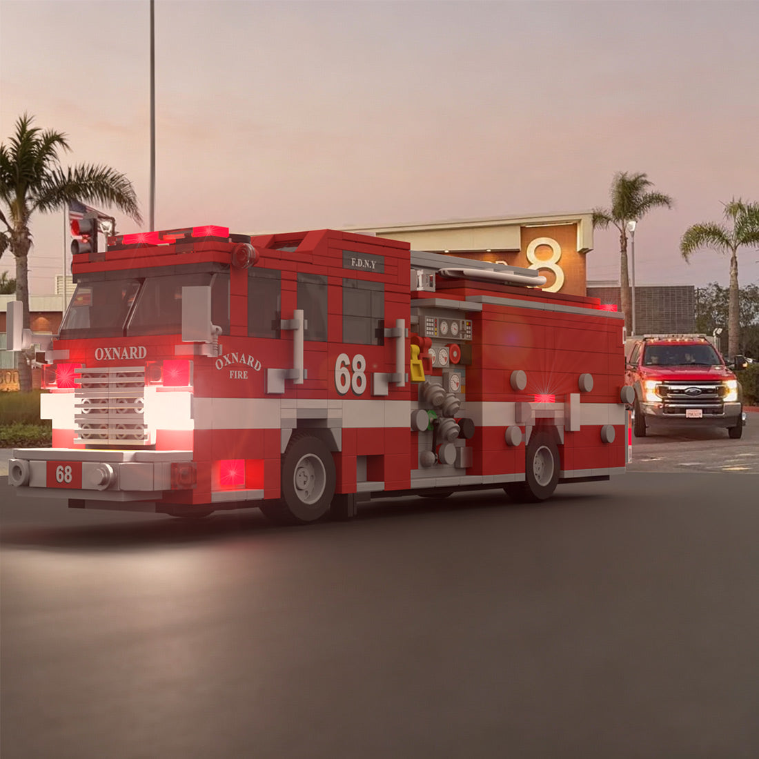 MOC-248452 2019 Pierce Arrow XT Feuerwehrfahrzeug der Feuerwehr Oxnard Klemmbausteine