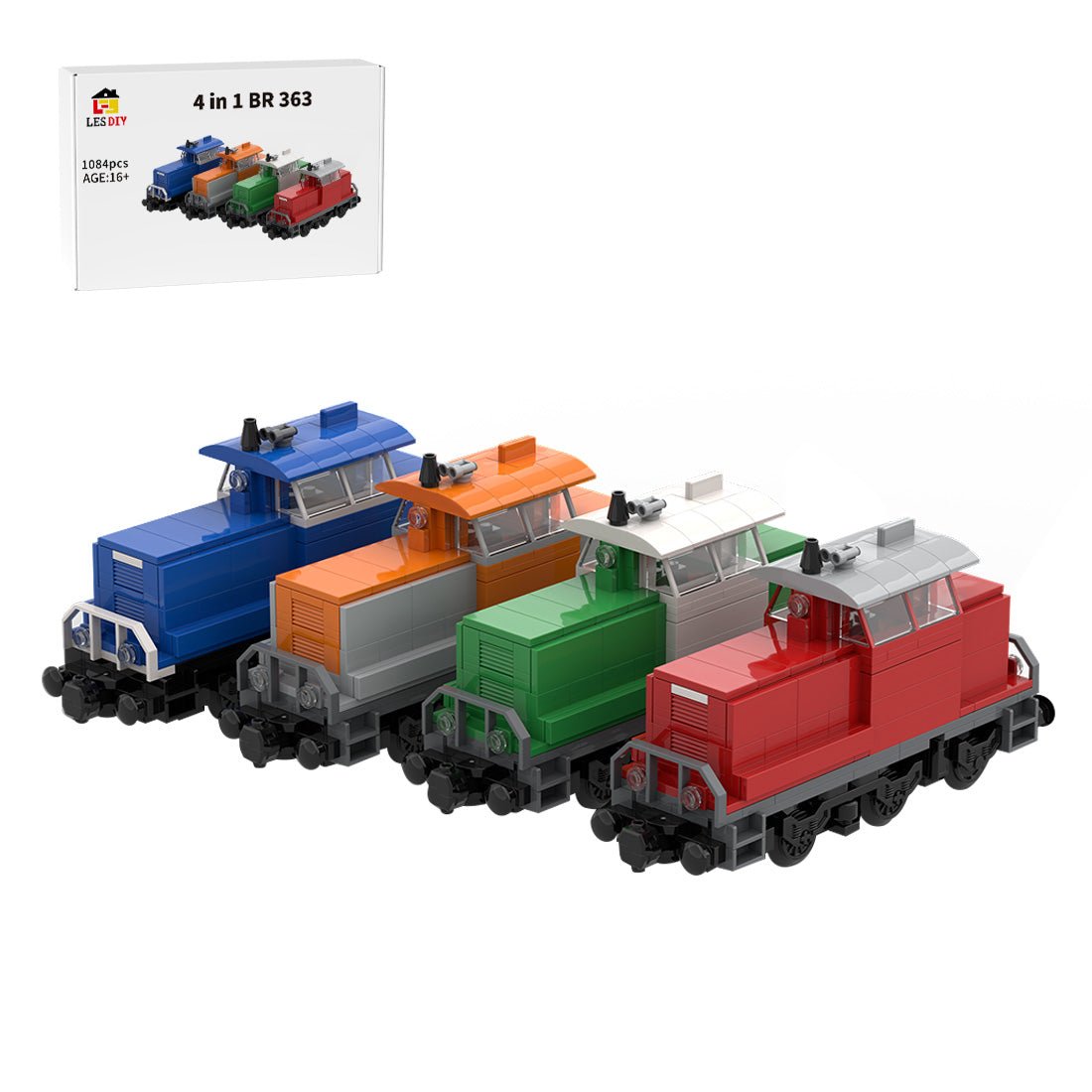 4 in 1 BR - 363 Electric Locomotive Klemmbausteine - LesDiy - Klemmbausteine