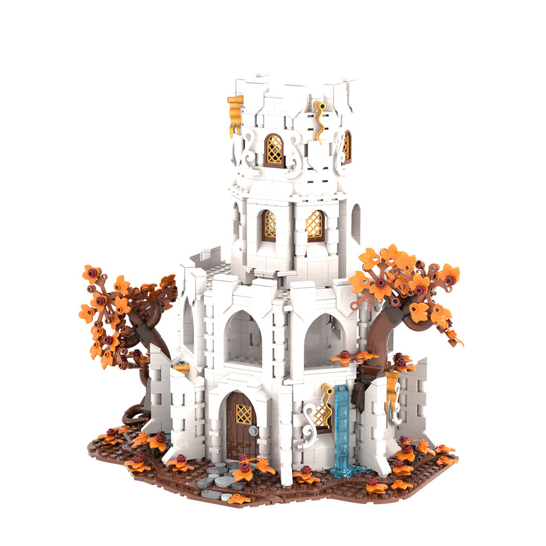 MOC-233345 White Wizard's tower Klemmbausteine