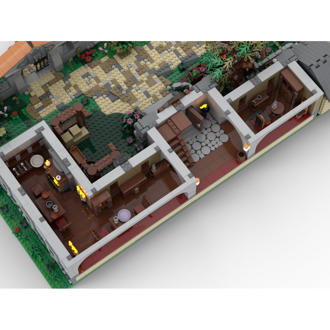 MOC-274686 Mittelalterliches Herrenhaus (saubere Version) Klemmbausteine