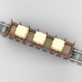 MOC-219158 Universeller Flachwagen mit Ladung Klemmbausteine