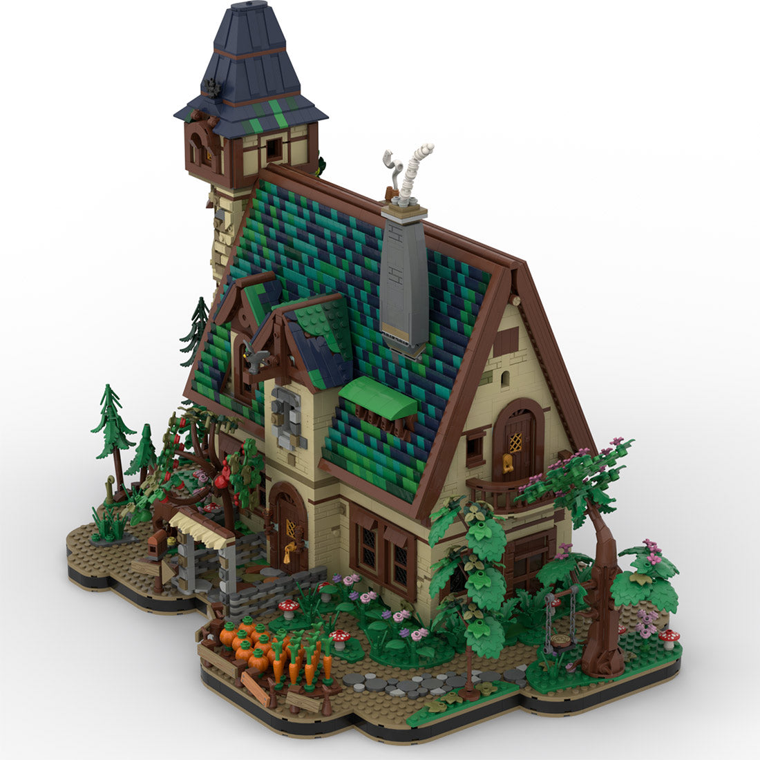 MOC-267546 Medieval Emerald Cottage Klemmbausteine