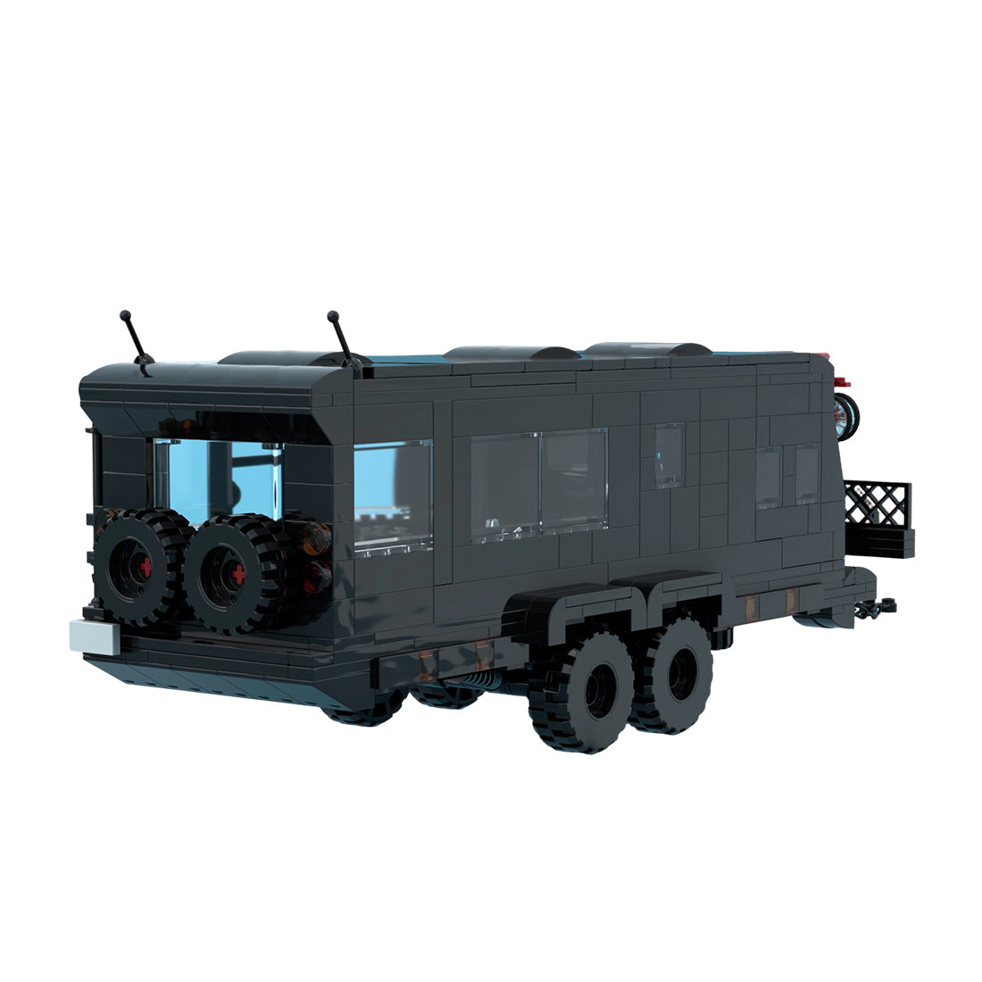 MOC-256628 Revive Caravans Bushtamer MK2 + Dino Motors T-rex Super Duty Facelift Klemmbausteine