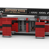 MOC-254378 2018 Pierce Arrow XT Tiller-Feuerwehrfahrzeug der Feuerwehr Southern Marin Klemmbausteine