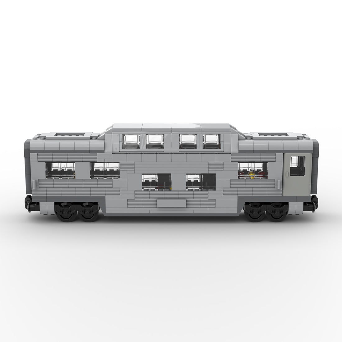 MOC-212051 Santa fe double decker canopy passanger train car Klemmbausteine