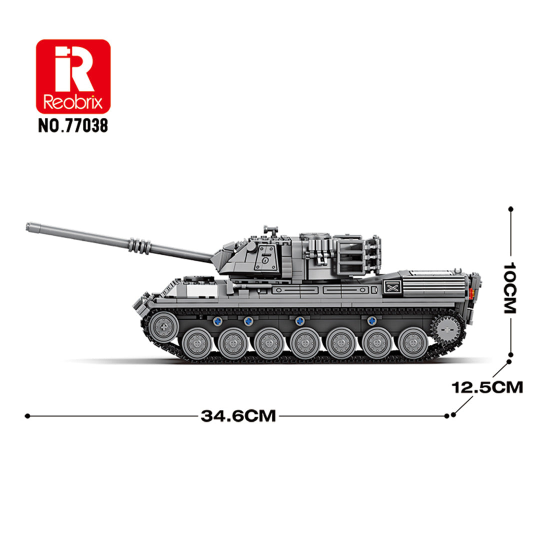 Mocsage Leopard-Panzer im Maßstab 1:26 Klemmbausteine
