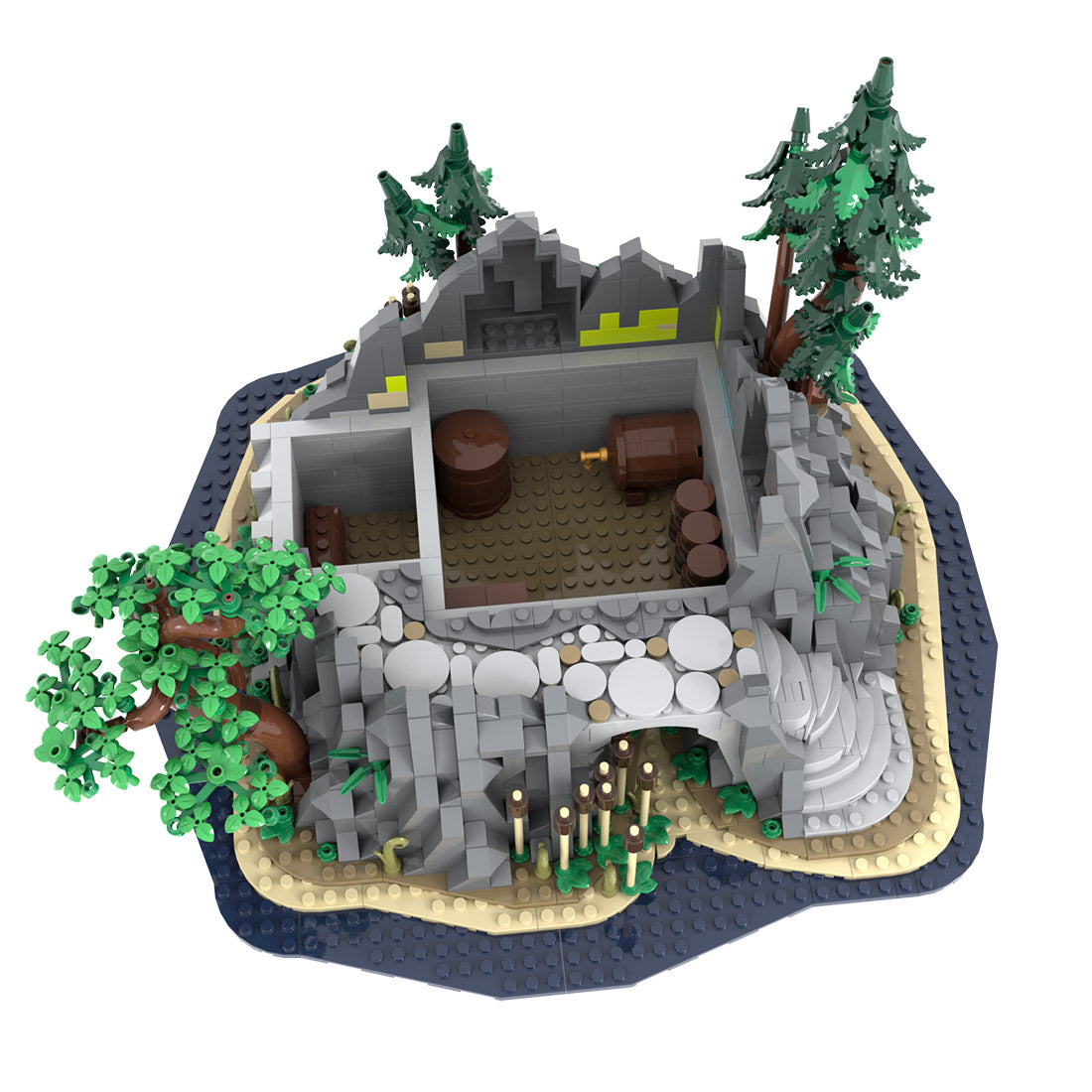 MOC-227229 Medieval Rock Tower Klemmbausteine