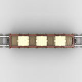 MOC-219158 Universeller Flachwagen mit Ladung Klemmbausteine