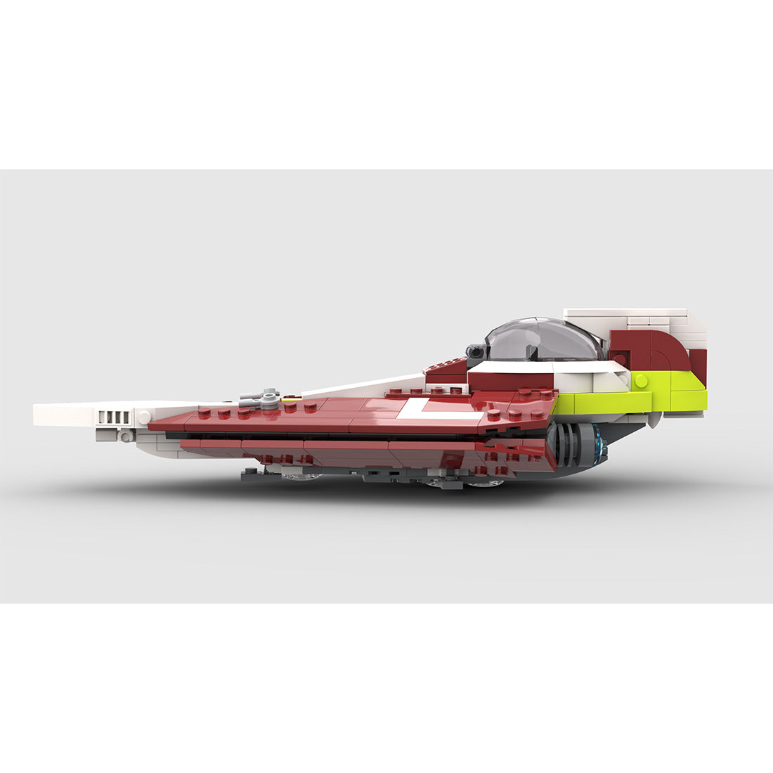 MOC-208967 Obi-Wans Delta-7 Jedi-Sternjäger (Minifiguren-Maßstab) Klemmbausteine