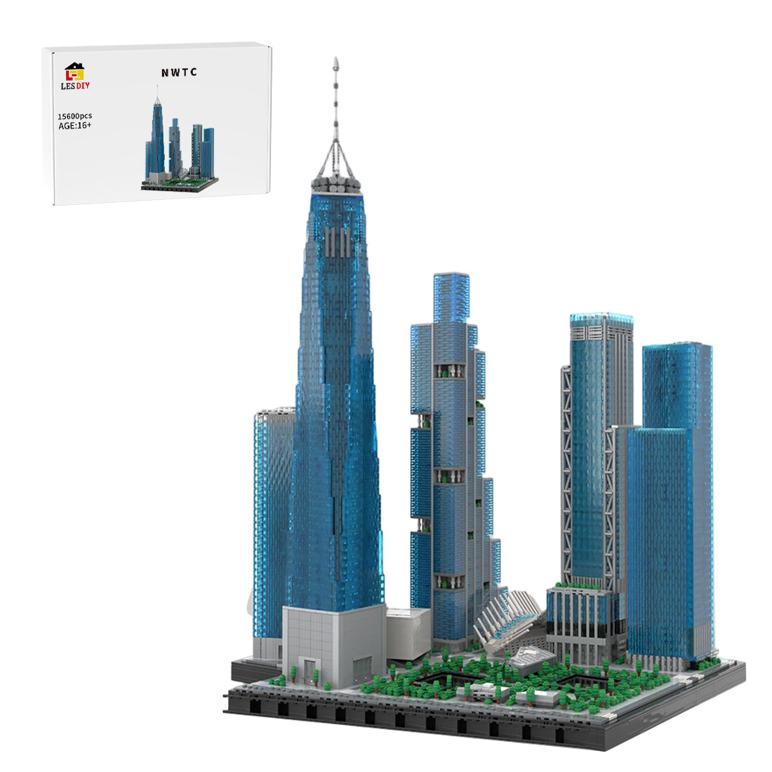 MOC-264039 Midtown New World Trade Center 1:800 Scale Klemmbausteine