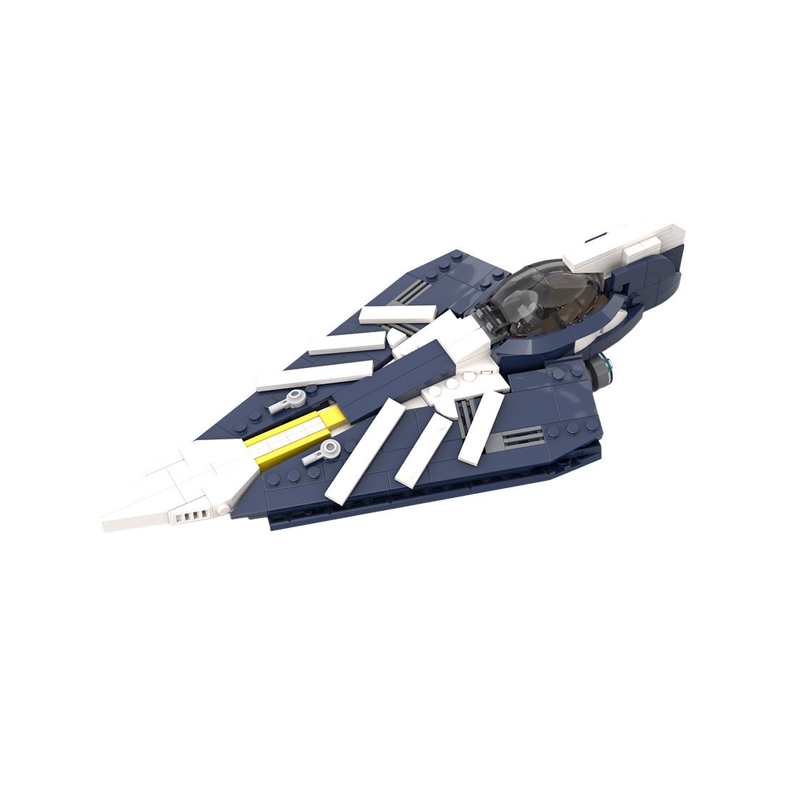 MOC-210206 Plo Koons Delta-7 Jedi-Sternjäger (Minifiguren-Maßstab) Klemmbausteine
