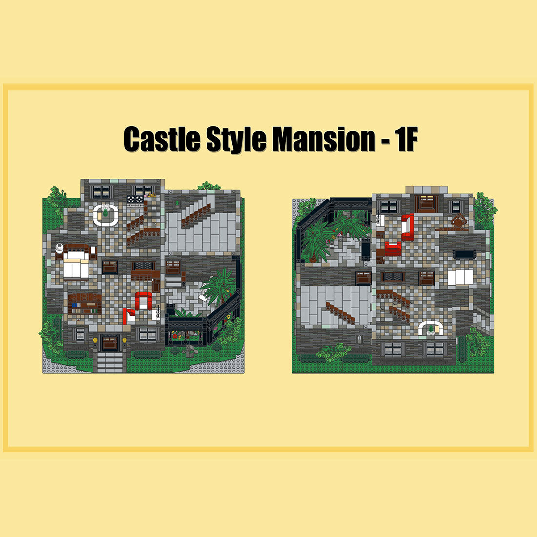 Gothic Castle Villa Klemmbausteine