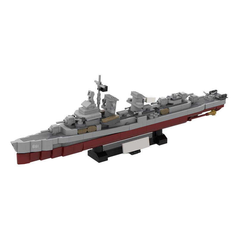 DD-661 Ship - Scale 1:300 Klemmbausteine-Klemmbausteine-LesDiy-LesDiy