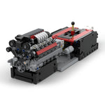 Luftgekühlter V10-Motor mit Getriebe Klemmbausteine-Klemmbausteine-LesDiy-LesDiy