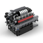 Luftgekühlter V10-Motor mit Getriebe Klemmbausteine-Klemmbausteine-LesDiy-LesDiy