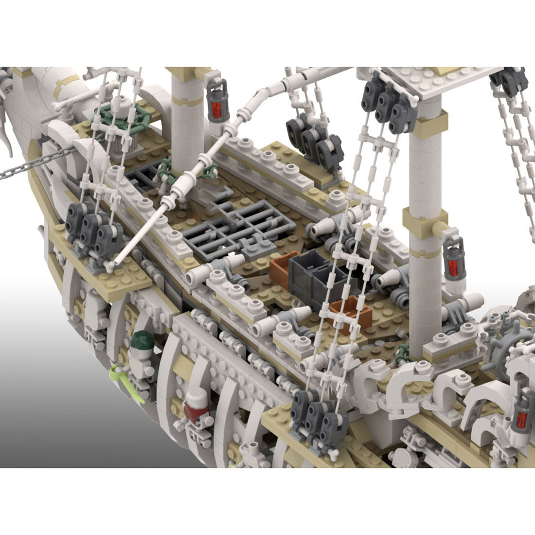MOC-110420 Das erschreckende Piratenschiff Charon's Chest Klemmbausteine-Klemmbausteine-LesDiy-LesDiy