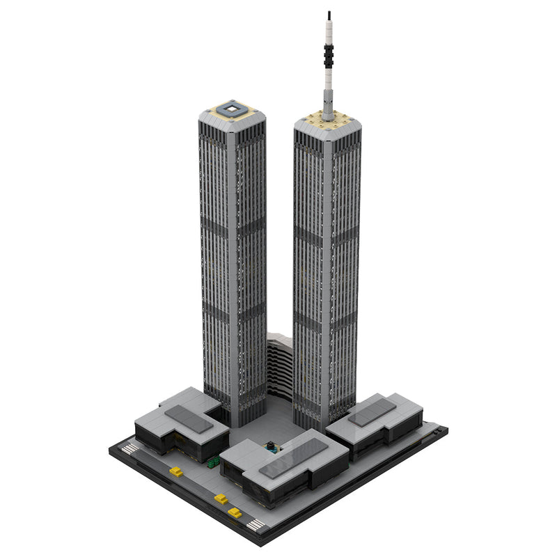 MOC-122768 1/1000 World Trade Center (1973-2001) Klemmbausteine-Klemmbausteine-LesDiy-LesDiy