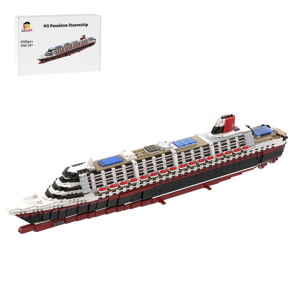MOC-55935 MS Poseidon Bausteinboot Klemmbausteine
