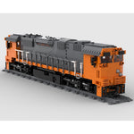 MOC-94812 Orange N-Klasse Retro-Zug-Klemmbausteine-LesDiy-LesDiy