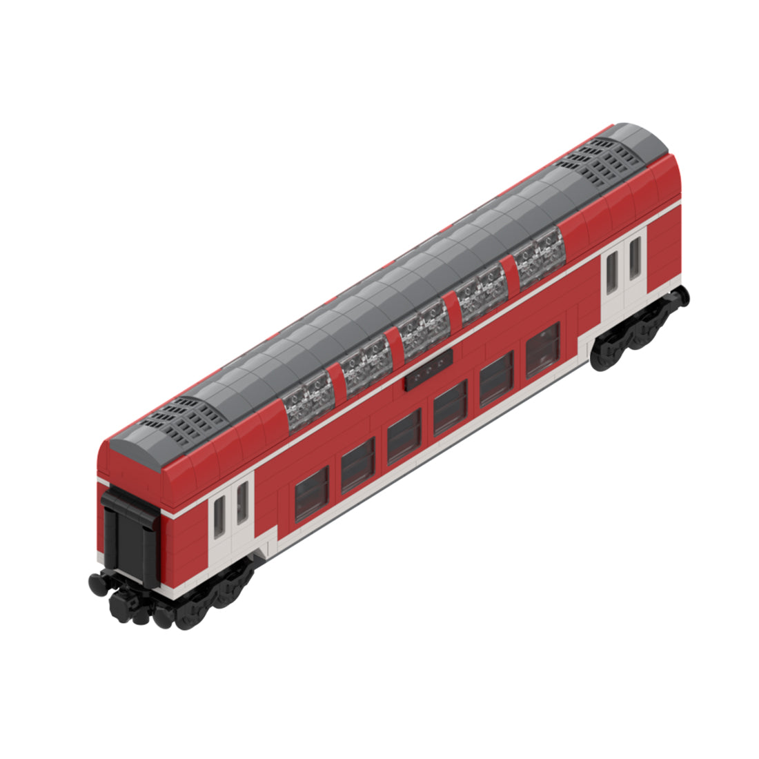DB Doppelstock-Personenwagen zweiter Klasse Klemmbausteine