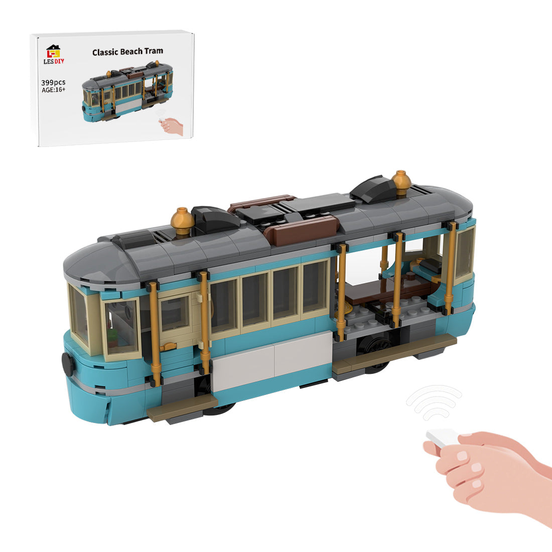 MOC-267158 Classic Beach Tram Klemmbausteine