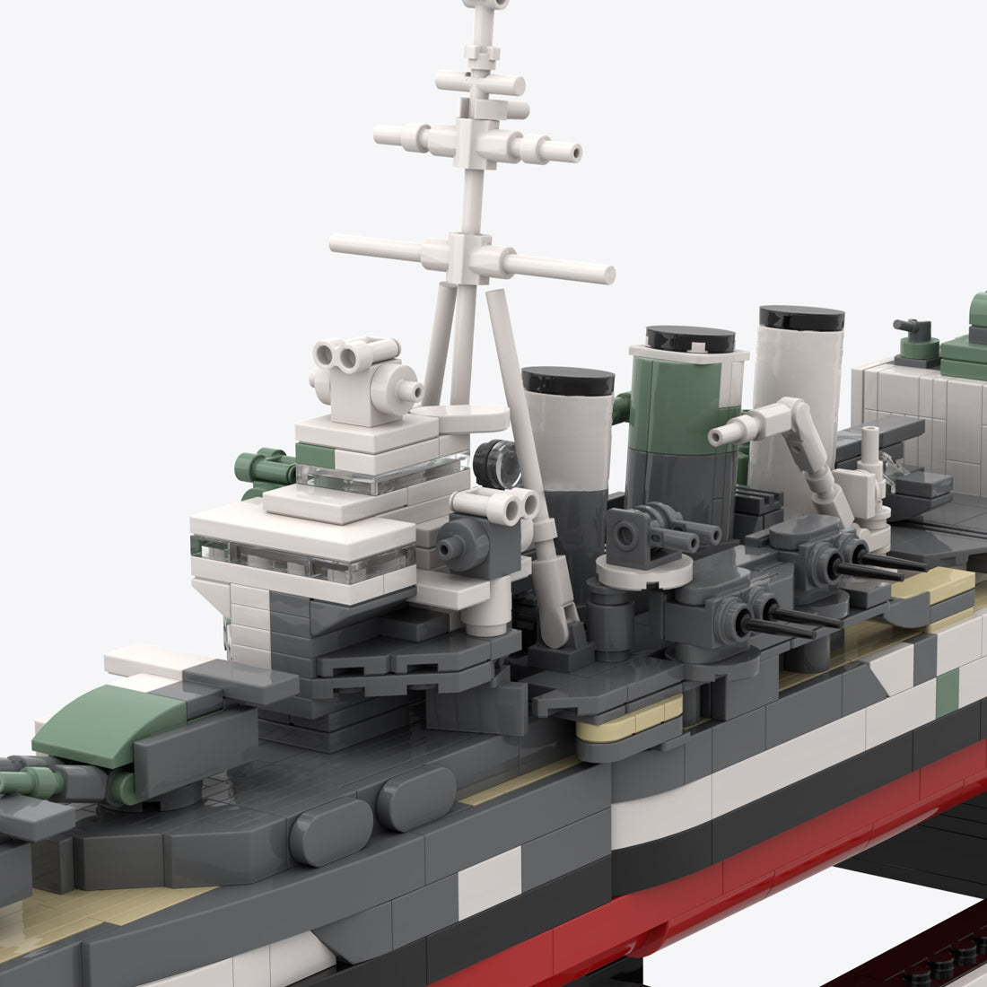 1/300 Scale HMS Suffolk Heavy Cruiser Klemmbausteine