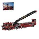 MOC-254378 2018 Pierce Arrow XT Tiller-Feuerwehrfahrzeug der Feuerwehr Southern Marin Klemmbausteine