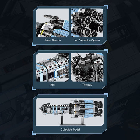 AGATHA KING Langförmiges Sci - Fi - Schlachtschiff - Raumschiff Klemmbausteine - LesDiy - Klemmbausteine
