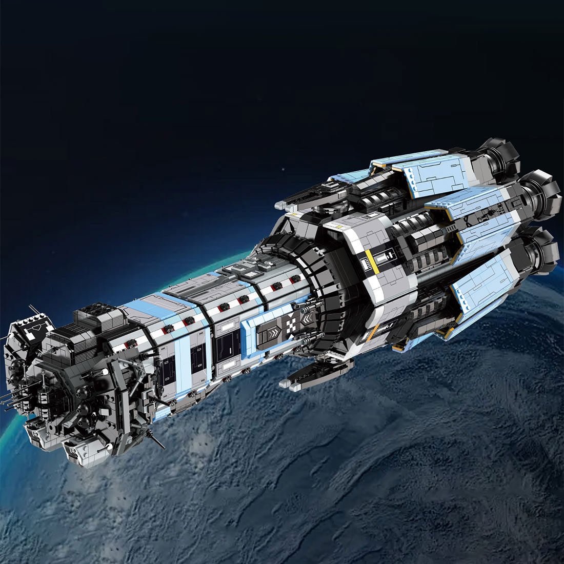 AGATHA KING Langförmiges Sci - Fi - Schlachtschiff - Raumschiff Klemmbausteine - LesDiy - Klemmbausteine
