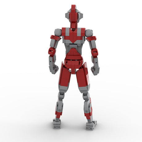 Articulated Red & Gray Action Figure Klemmbausteine - LesDiy - Klemmbausteine