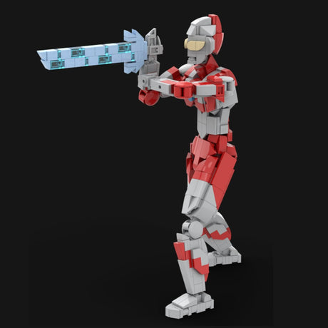 Articulated Red & Gray Action Figure Klemmbausteine - LesDiy - Klemmbausteine