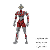 Articulated Red & Gray Action Figure Klemmbausteine - LesDiy - Klemmbausteine