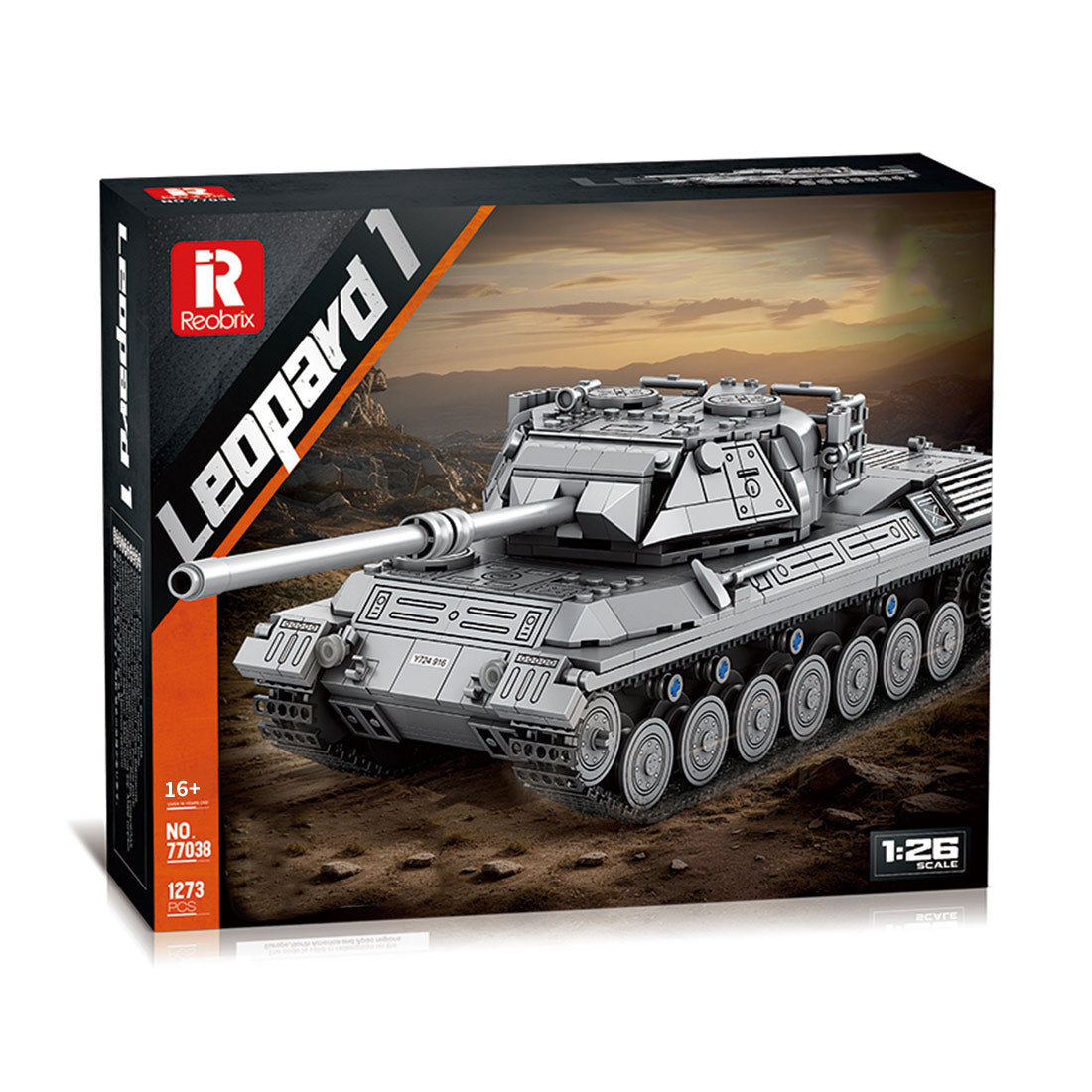Mocsage Leopard-Panzer im Maßstab 1:26 Klemmbausteine