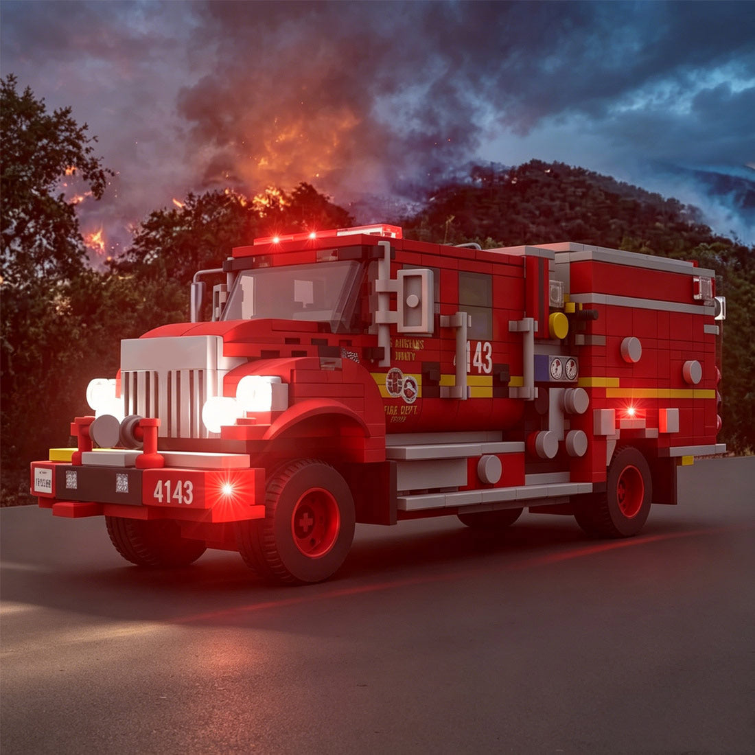 MOC-244154 2019 BME Intl. Type 3 Brush Engine Los Angeles County FD Klemmbausteine