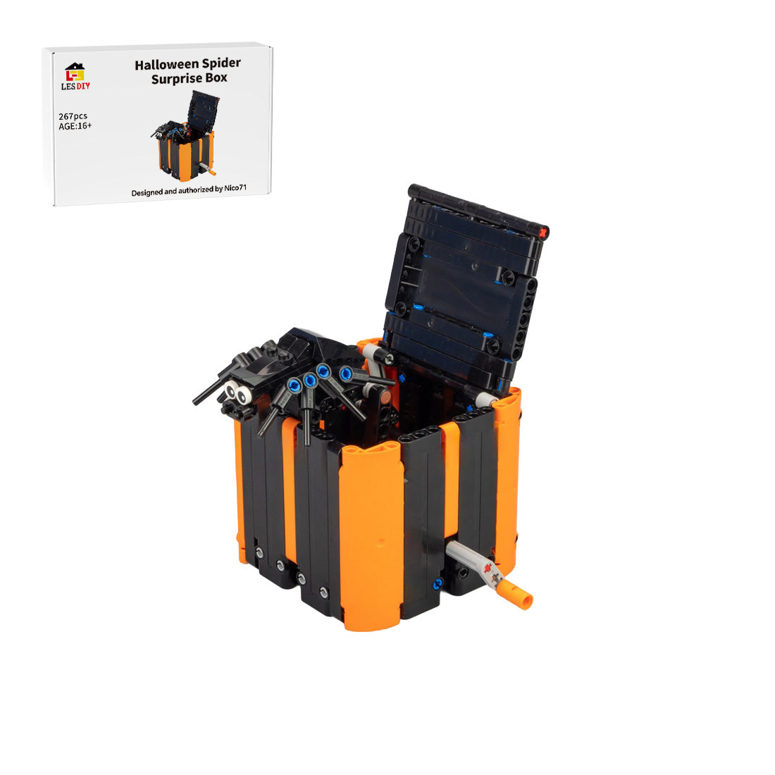 MOC-90977 Halloween Spider Box Klemmbausteine