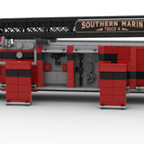 MOC-254378 2018 Pierce Arrow XT Tiller-Feuerwehrfahrzeug der Feuerwehr Southern Marin Klemmbausteine