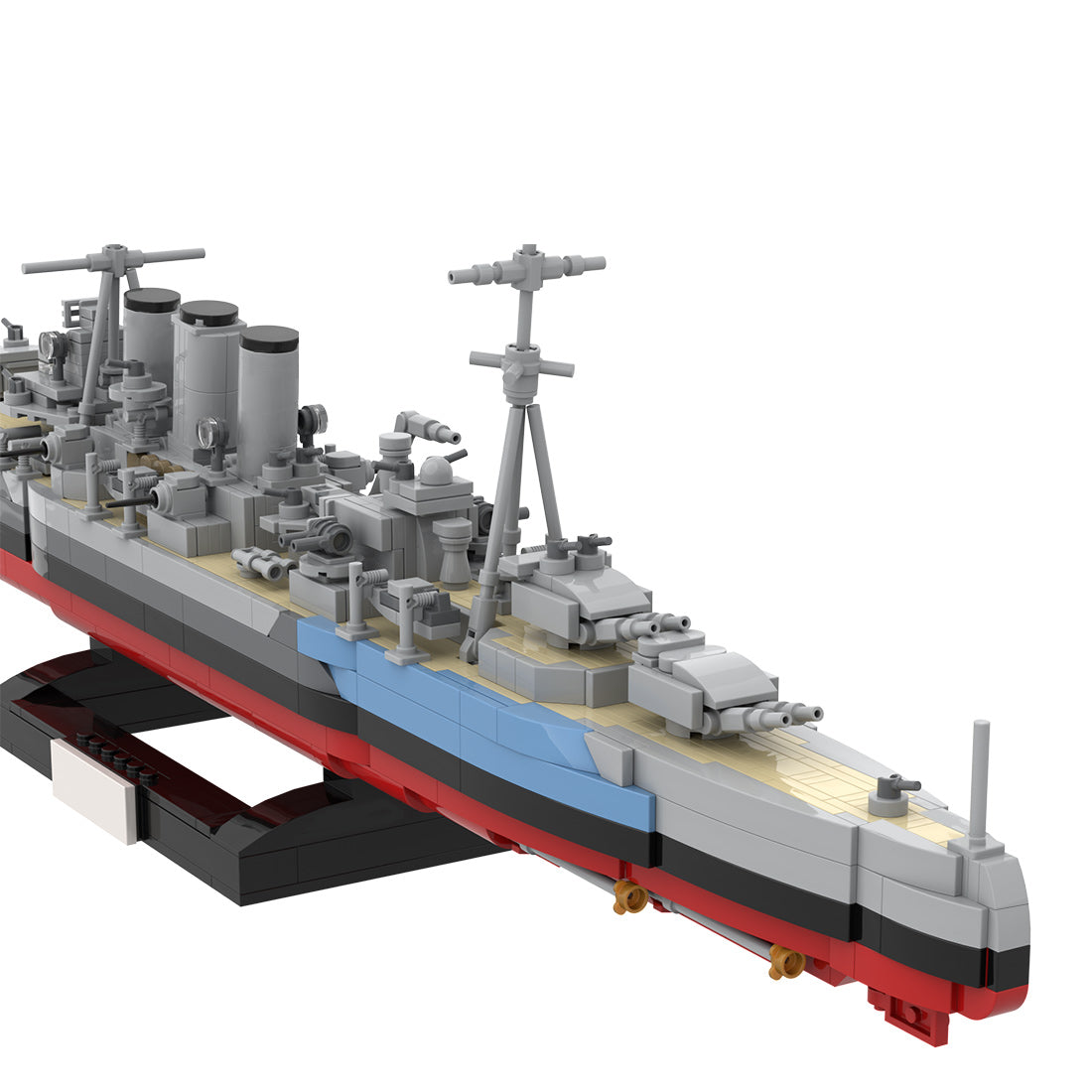 1/300 Scale HMS Norfolk Heavy Cruiser Klemmbausteine