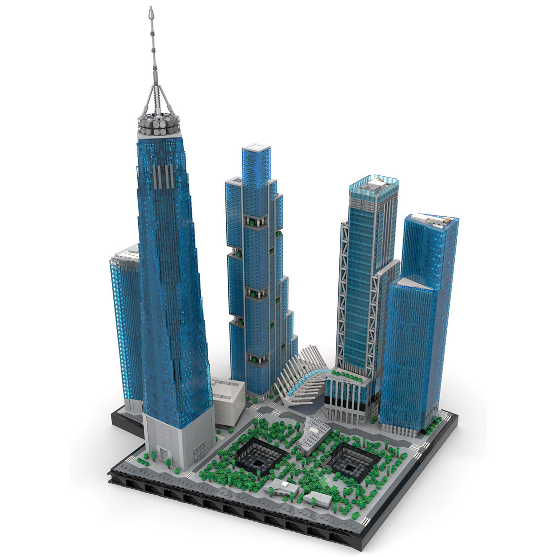 MOC-264039 Midtown New World Trade Center 1:800 Scale Klemmbausteine